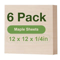 Rowood 6 Pack Maple Plywood 1/4, 6mm Wood Sheets Thin Unfinished Maple Plywood by RowoodAssembleArtDecorateLife