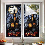 Haunted House Halloween Window Film 17.71x39.97 Inch Stained Glass Static Cling - Image 5