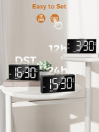 PPLEE Alarm Clock for Bedroom, Upgrade Digital Clock Large Bold Number - Image 8