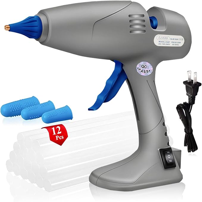 BLEDS Hot Glue Gun Full-Size, 80/120W Dual Temp, by BLEDS