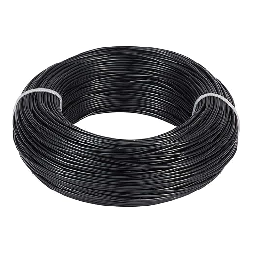 Fashewelry 328 Feet 15 Gauge Aluminum Wire Black Bendable Metal Craft Wire by FASHEWELRY