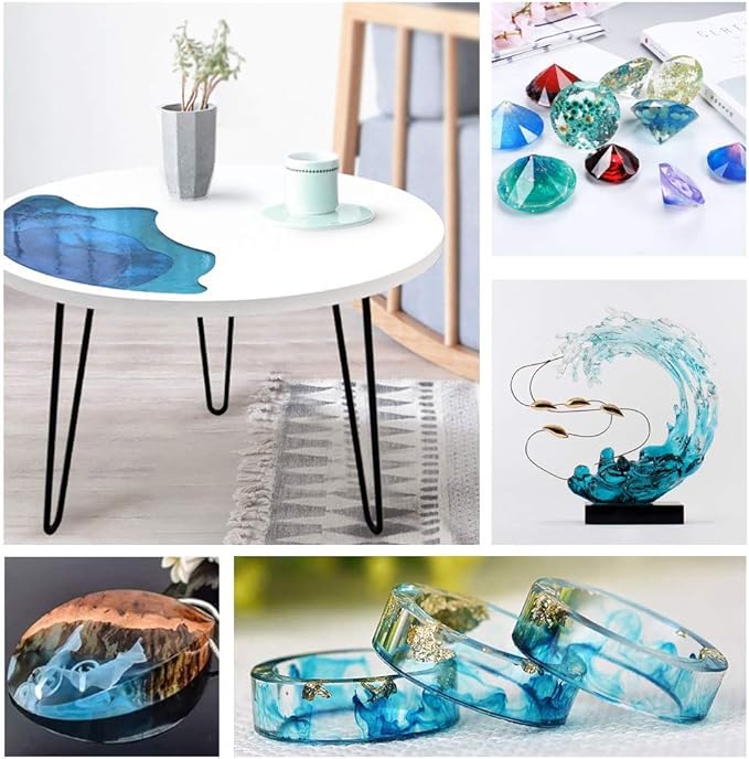 Epoxy Resin Crystal Clear Kit for Art, Coating- 16 OZ Including 8OZ Resin and - Image 6