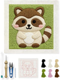 INFUNLY Cute Raccoon Punch Needle Kit by INFUNLY