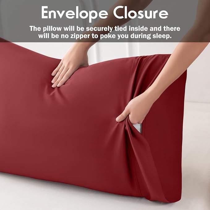 Pillowcases King Size 2 Pack, Cooling Viscose from Bamboo Pillow Cases - Image 4