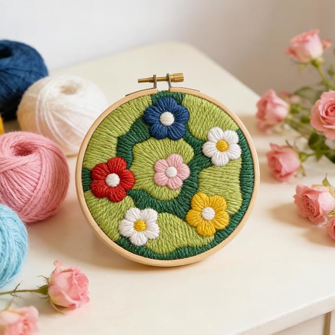 INFUNLY Green Moss Punch Needle Kit - Image 4