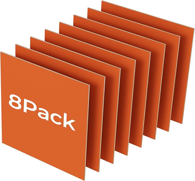 8 Pack Orange Basswood for Laser Cutting, for Laser Engraving, DIY Craft Wood & by Creatorally