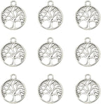 YYaaloa Pack of 50 Tibetan Tree of Life Charms; Silver, Mixed Smooth Metal - Image 3