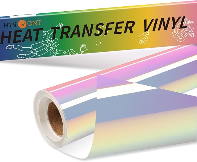 HTVRONT Holographic Heat Transfer Vinyl -12" x 6ft Holographic HTV | by HTVRONT