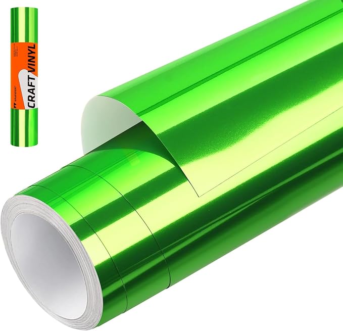 WRAPXPERT Green Chrome Vinyl, Chrome Mirror Vinyl Metallic No Bubble 12" x5ft by WRAPXPERT