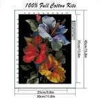 Flowers Stamped Cross Stitch Kits Flowers Cross Stitch Patterns, Dimensions - Image 2