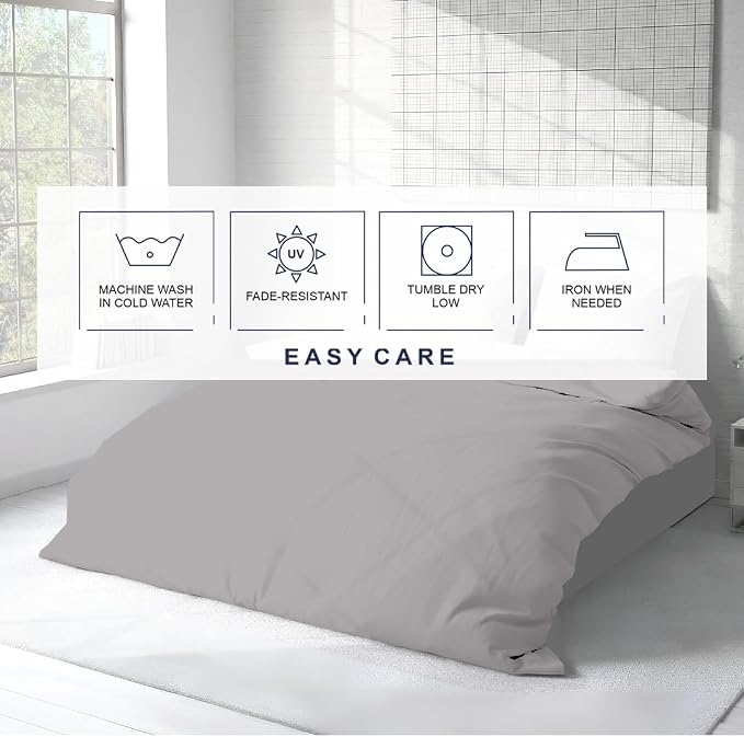 Kotton Culture 3 Pc 120" x 98" Duvet Cover Set Oversized King 100% Egyptian - Image 7