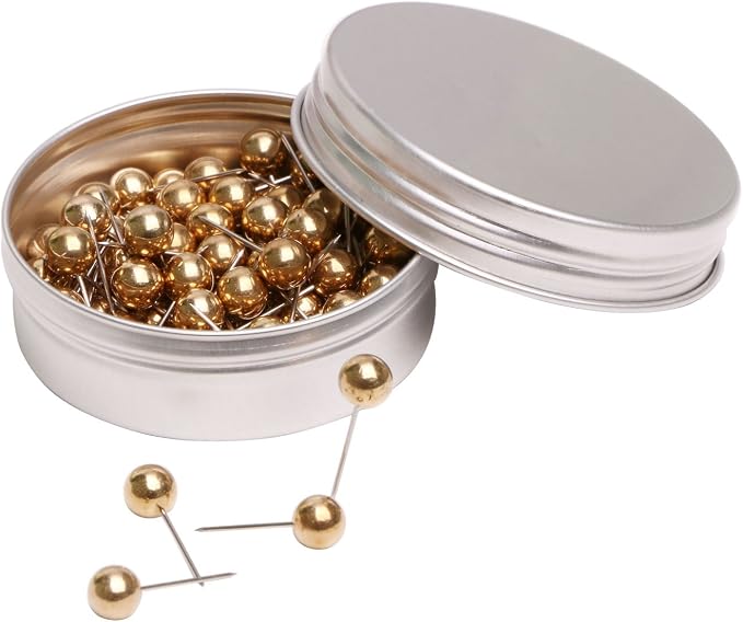 Tupalizy 100PCS 1/4 Inch Small Round Head Map Tacks Pins - Image 3