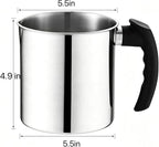 60oz 1.8L Candle Making Pouring Pot Wax Melting Pot and Spoon 304 Stainless - Image 2
