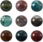 FASHEWELRY 50Pcs Natural Sea Green Agate Cabochons Flat Back Gemstone Cabochons by FASHEWELRY