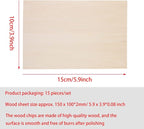 SIWUCHYE Unfinished Wood, 15 Pack Basswood Sheets - Image 2