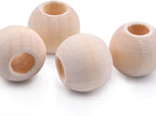 Jdesun 200 Pieces Wooden Beads, Natural Round Wood Loose Beads Wood Spacer 12mm - Image 4