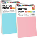 Soucolor 9x12 Sketch Book 2-Pack, 100 Sheets, Acid-Free Drawing Pads | Yop by Soucolor