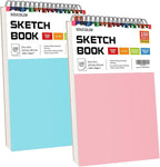 Soucolor 9x12 Sketch Book 2-Pack, 100 Sheets, Acid-Free Drawing Pads | Yop by Soucolor