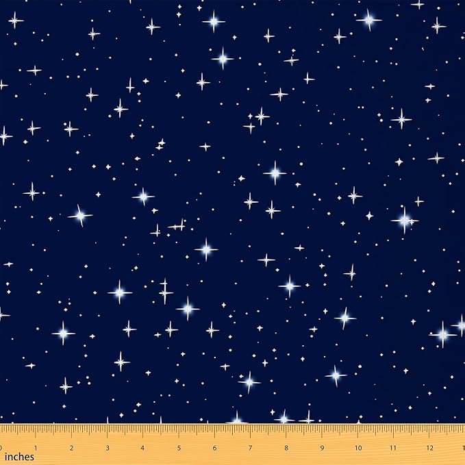Feelyou Galaxy Upholstery Fabric by The Yard, Outer Space Starry Sky Outdoor by Feelyou