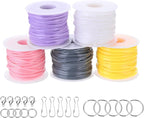 PATIKIL Lanyard String Kit, 5 Rolls Plastic Lacing Cord Gimp String Lanyard by PATIKIL