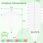 B bangcool DIY Kids Kite Kites Making Painting White Paper Blank Kites - Image 6