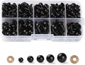 100PCS 6mm-12mm Solid Black Eyes by CCINEE