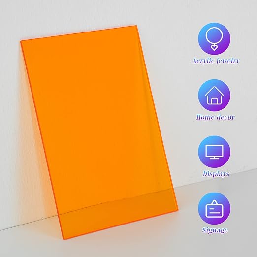 6 Pack Colored Acrylic Sheets, Translucent Plexiglass Panels 5x7 Inches - Image 4