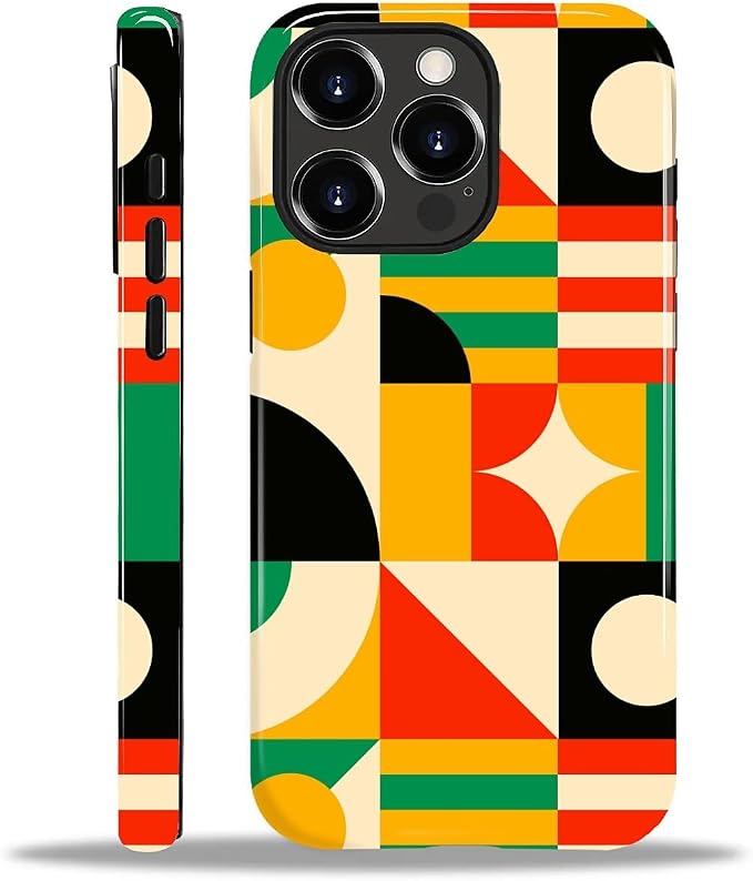 ZHEGAILIAN Case for iPhone 15 Pro Max, Geometric Colors Durable Shockproof by Home