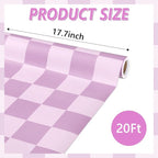 Purple Checked Bulletin Board Paper Roll Retro Pastel Purple Bulletin Board - Image 2