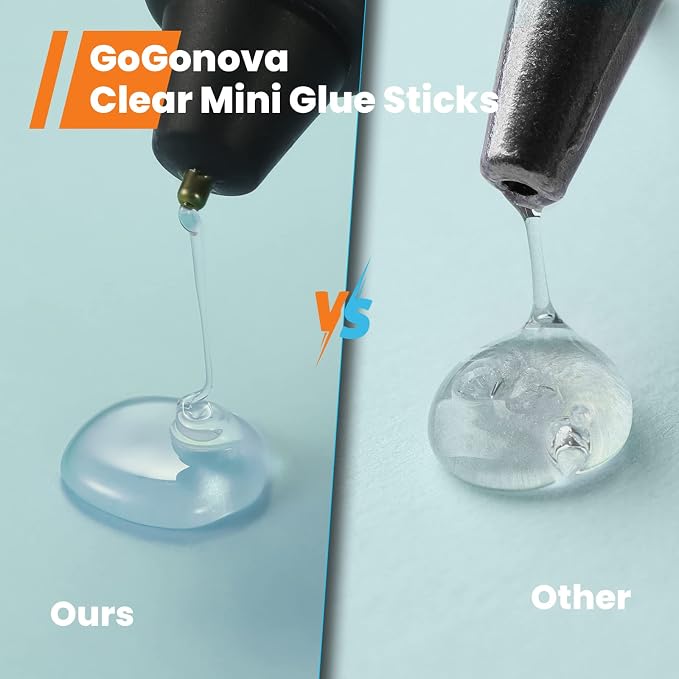 Mini Glue Gun Sticks, GoGonova 200 Pcs Clear Mini Glue Sticks, 0.27" Diameter - Image 3