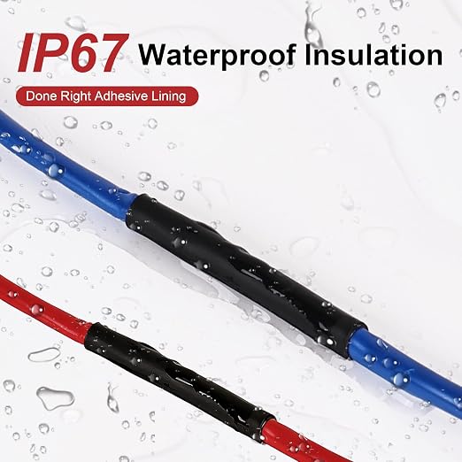 innhom 400pcs Heat Shrink Tubing Black Heat Shrink Tube Wire Shrink Wrap 3:1 - Image 5
