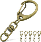 25 Pack Lobster Claw Clasps Keychain Kit, Bronze Keychain Clip by CooBigo