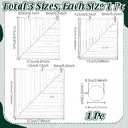 NBEADS 3 Pcs Square Up Ruler, 6/7/8Inch Transparent Acrylic Sewing Template - Image 2