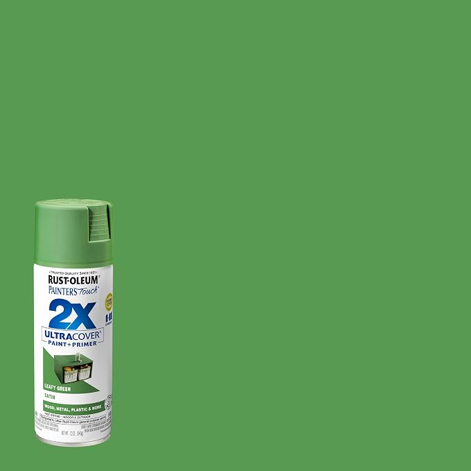 Rust-Oleum Painter's Touch 2X Ultra Cover Spray Paint, Satin Leafy Green | - Image 2