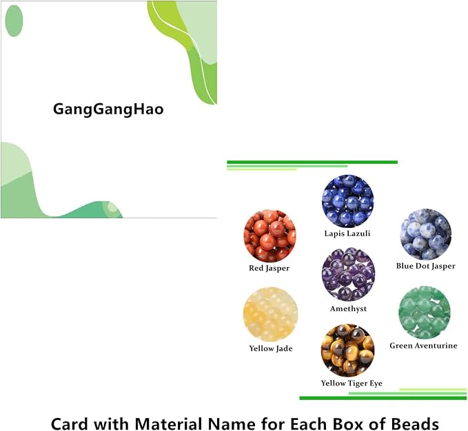280pcs 6mm 7 Chakra Natural Stone Beads Crystal Bracelet Jewelry Making Kit | - Image 5