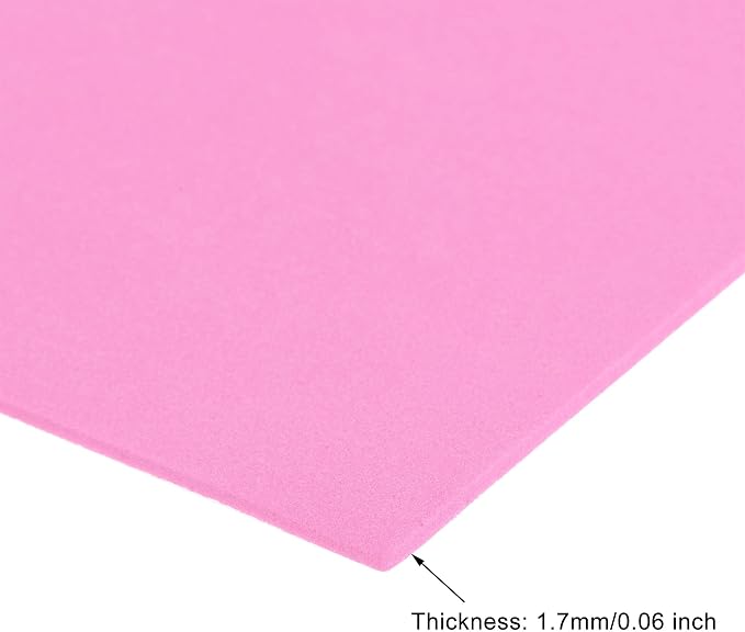 uxcell Light Pink EVA Foam Sheets 11 x 8 inch 1.7mm Thickness - Image 3