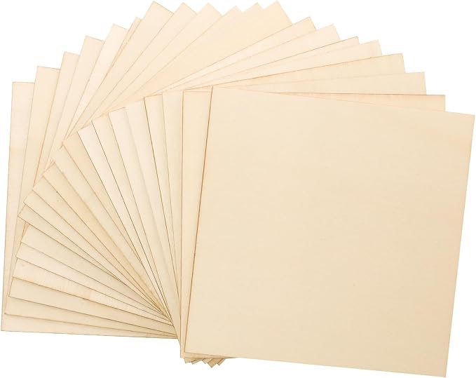 20 Pack Thin Wood Sheets, Plywood Sheets by Unknown