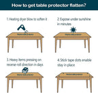 Wood Furniture Table Protector Clear Plastic Wipeable Tablecloth Eco Thick - Image 7