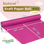 PerkHomy Rose Red Kraft Paper Roll 48" x 1 - Image 2
