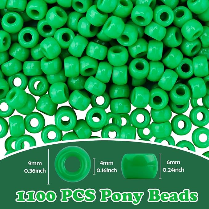 QPIXVB 1100PCS Pony Beads, Bulk Kandi Christmas Bead - Image 2