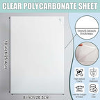 Beeveer Polycarbonate Clear Plastic Sheet 6 Pcs 8" x 10" Flexible Plastic Sheet - Image 2