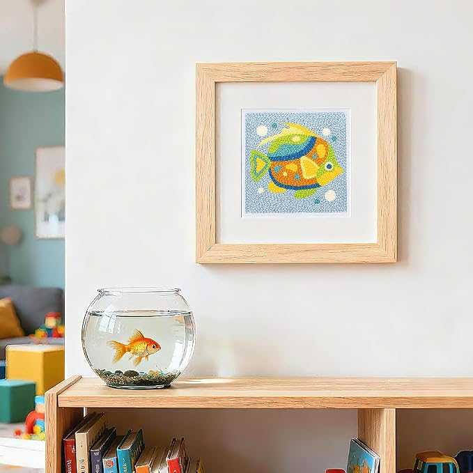 Doodlream Colorful Fish DIY Punch Needle Embroidery Kit - Image 6