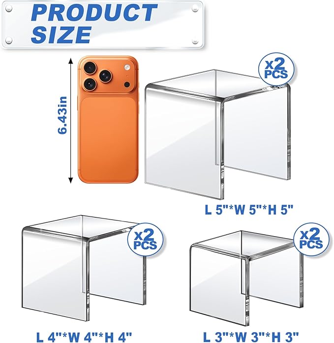 Aheroi Acrylic Risers Display Stands, Acrylic Stands - Image 2