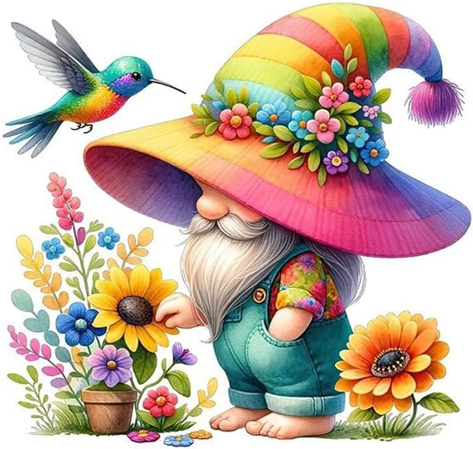 Gnome Stamped Cross Stitch Kits by Unknown