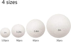 300 Pack Craft Foam Balls, 4 Sizes Including 1-2 Inches, Polystyrene Smooth - Image 2
