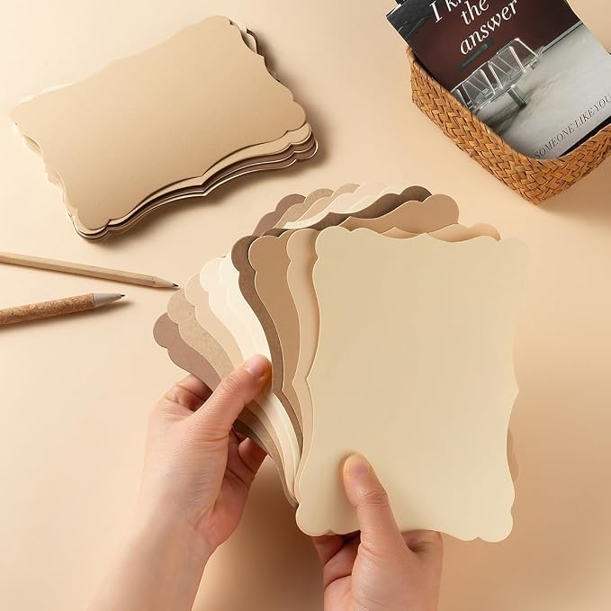 50 Pack Blank Kraft Greeting Cards, 5 Colors, 4x6IN | Thick Cardstock Paper - Image 4