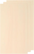 MECCANIXITY 3 Pcs Basswood Sheets 12 x 8 x 5/64 Inch Unfinished Wood Boards by MECCANIXITY