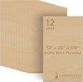 3 mm Baltic Birch Plywood 1/8 x 12 x 20 Inch, Box of 12 B/BB Grade Craft Wood by Woodpeckers