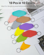 Uniclife 10 Pcs Blank Hotel Keychain Tags, Vintage Motel Keychain - Image 2