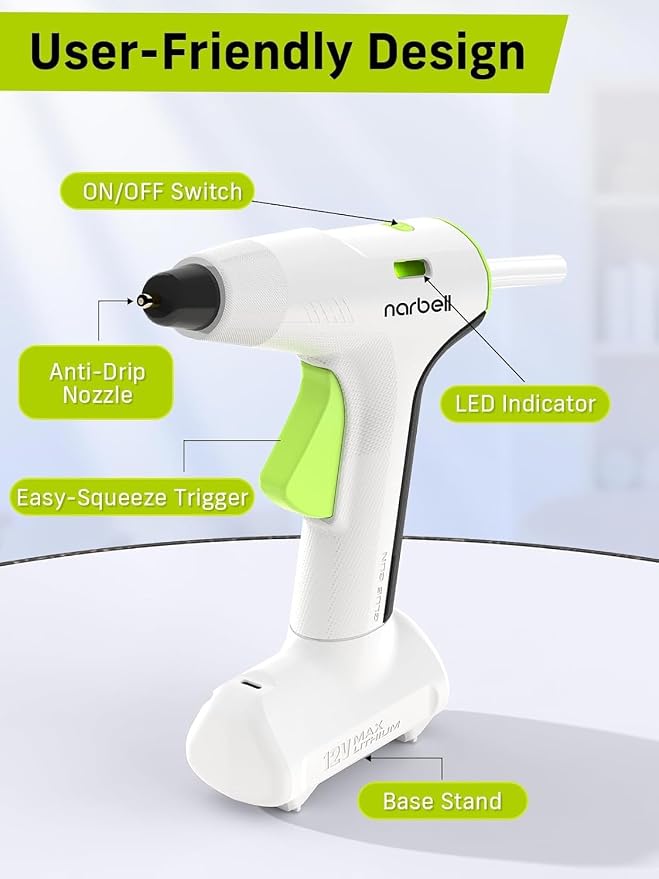 Narbell 12V Full Size Hot Glue Gun Cordless - Image 8